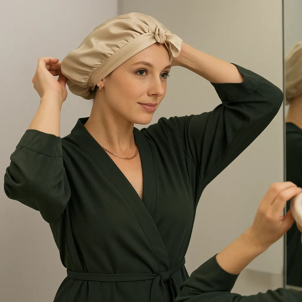 guide til silke sovehætte & hair bonnets i ægte silke