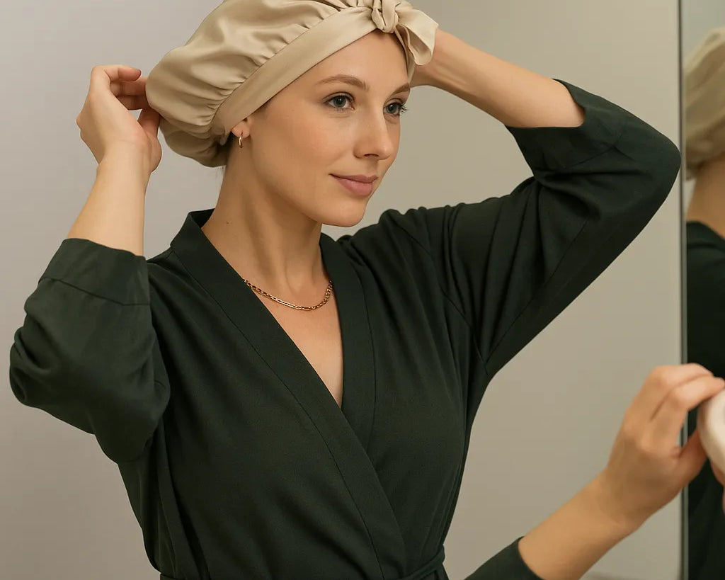 guide til silke sovehætte & hair bonnets i ægte silke