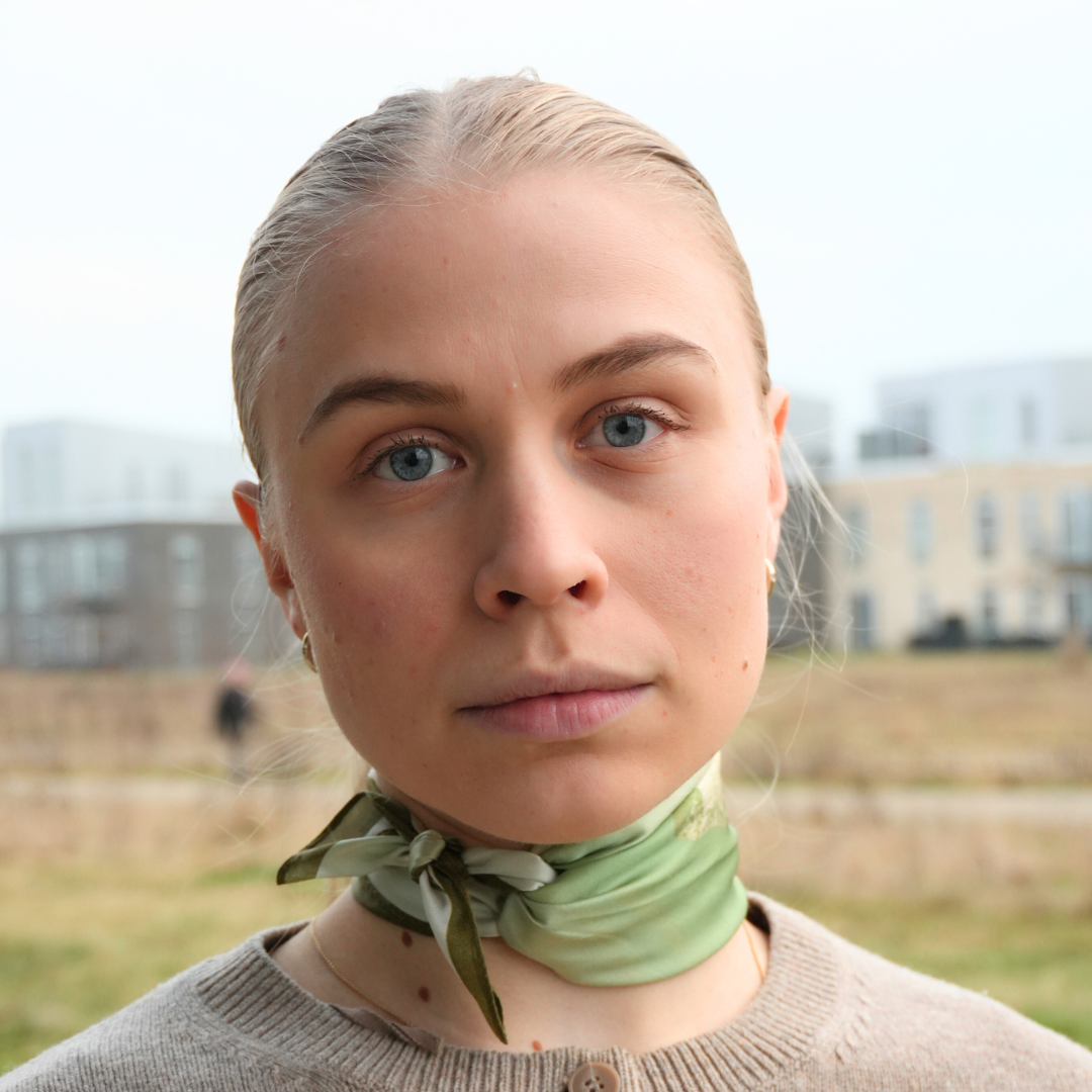 Silketørklæde I Botanic Mist I 53 cm