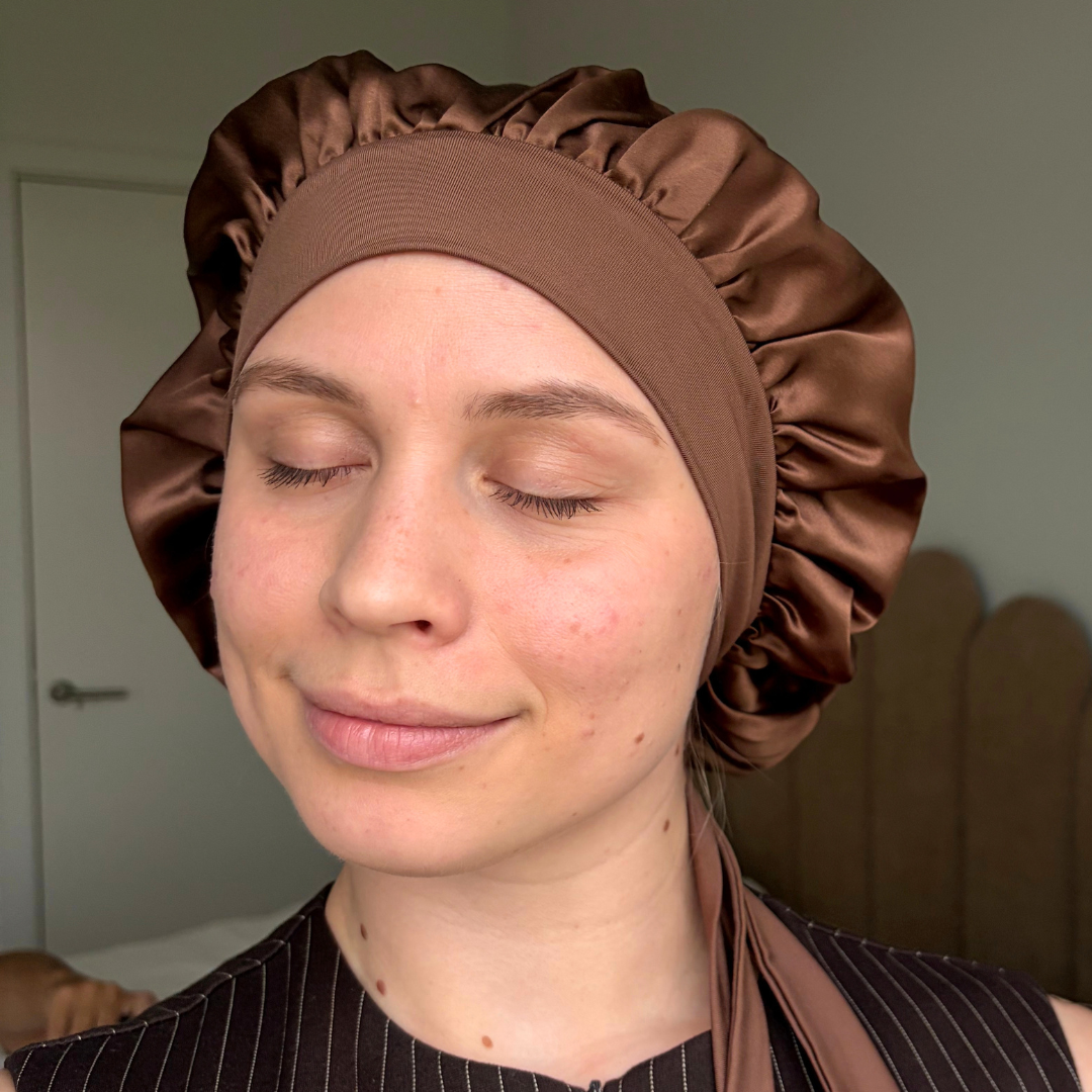 Premium silke hair bonnet